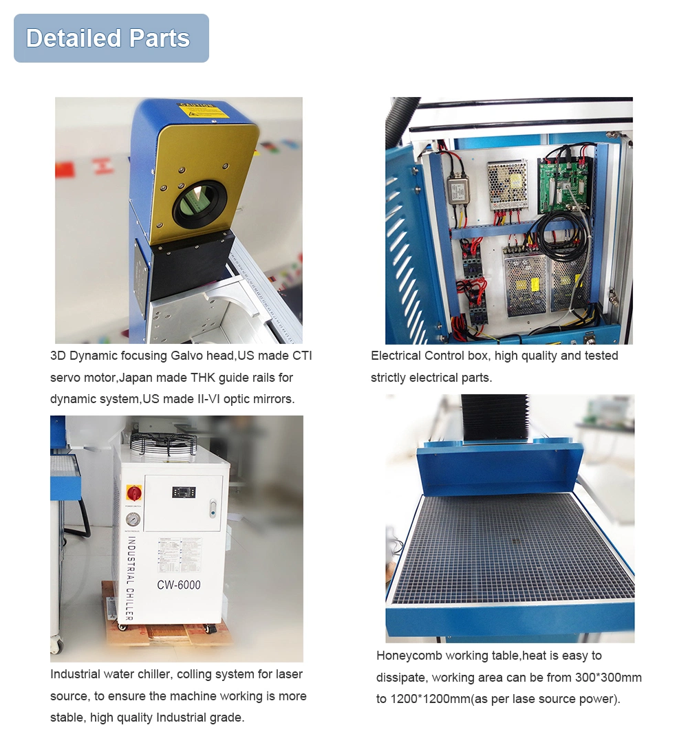 Coherent RF 120W 200W CO2 Galvo Laser Marking Cutting Machine for Removal Painted Steel Bottle