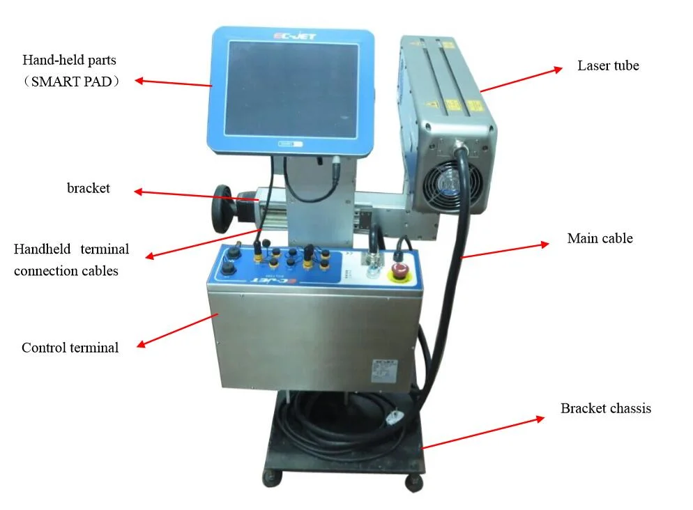 High Speed Expiry Date Pipe Packaging CO2 Laser Marking Machine (EC-laser)