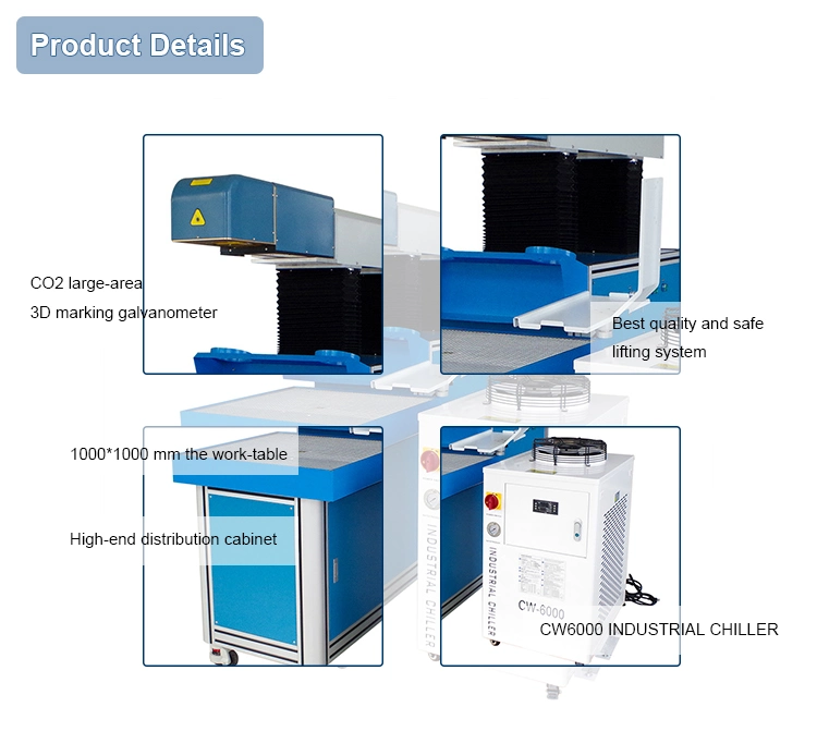 Coherent RF 120W 200W CO2 Galvo Laser Marking Cutting Machine for Removal Painted Steel Bottle