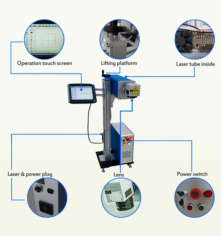 CO2 Laser Machine For Mineral Water Bottle Package Printer