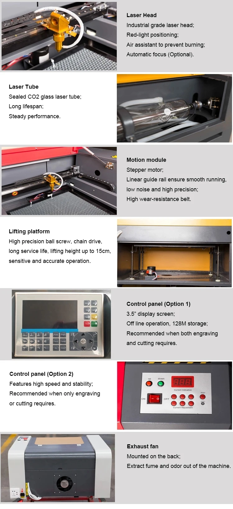 Small 3D Photo Crystal Carbon Dioxide Laser Marking Machine and CNC CO2 Laser Egraver Price for Fabric Plastic Nonmetal