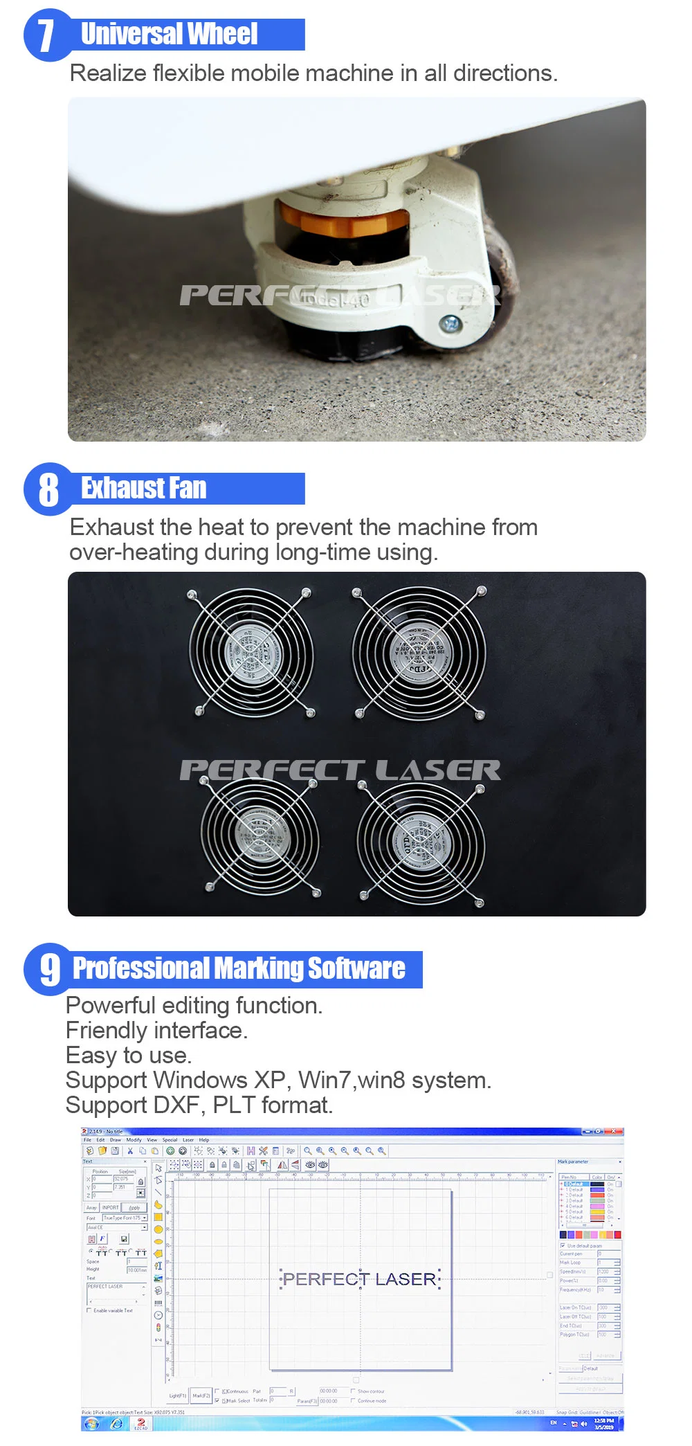 30W RF Metal Tube CO2 Galvo Laser Wood Engraving Machine