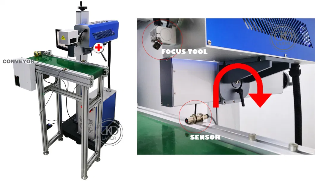 Automatically Mineral Water Laser Marking Line for Pet Transparent Bottle PVC Pipe Number Print Mark