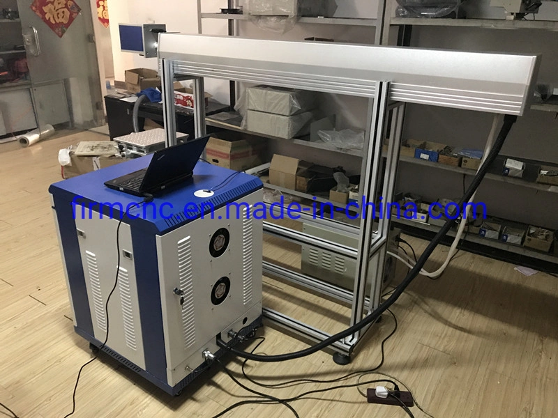 New Design CO2 Glass Tube Laser Marking Machine on Jeans