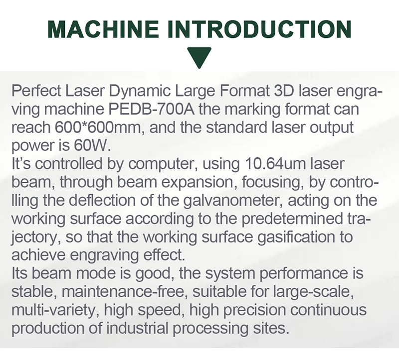 3D Large Format CO2 Laser Marking Machine for Wood Leater Fabric