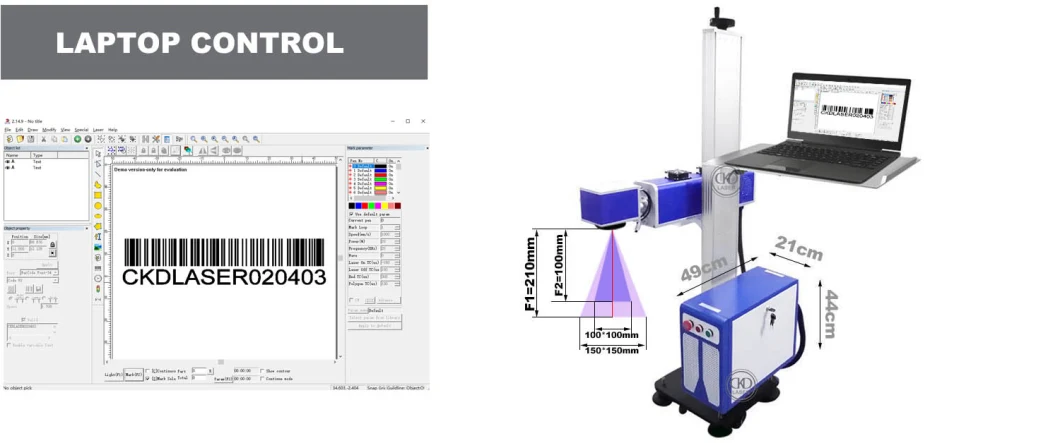 Automatically Mineral Water Laser Marking Line for Pet Transparent Bottle PVC Pipe Number Print Mark