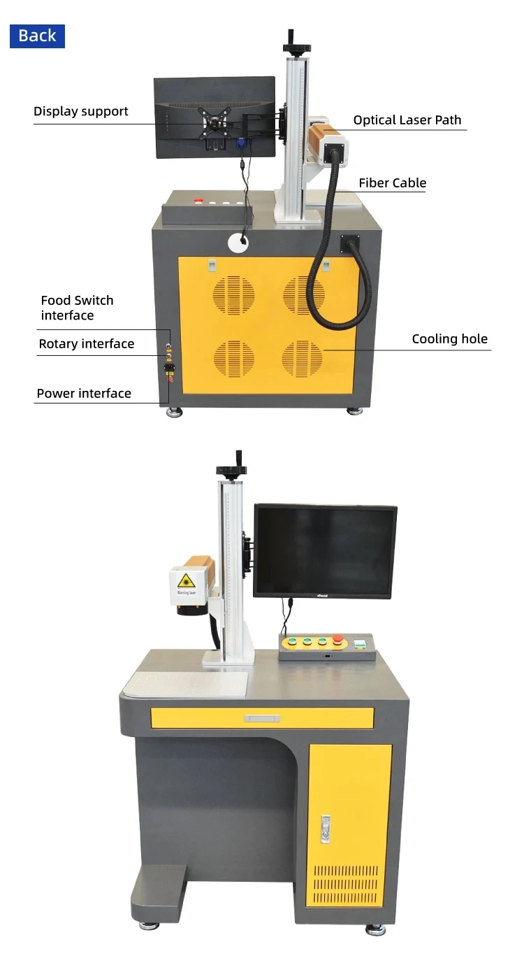 3D 3W 5W 20W 30W 100W 50W Fiber Laser Marking Machine Supplier and CO2 Laser Marking Machine Price