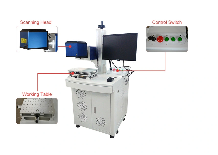 Flying CO2 Laser Marking Machine for Plastic, Glass, Ceramic, Bamboo, Craft, Card, Package