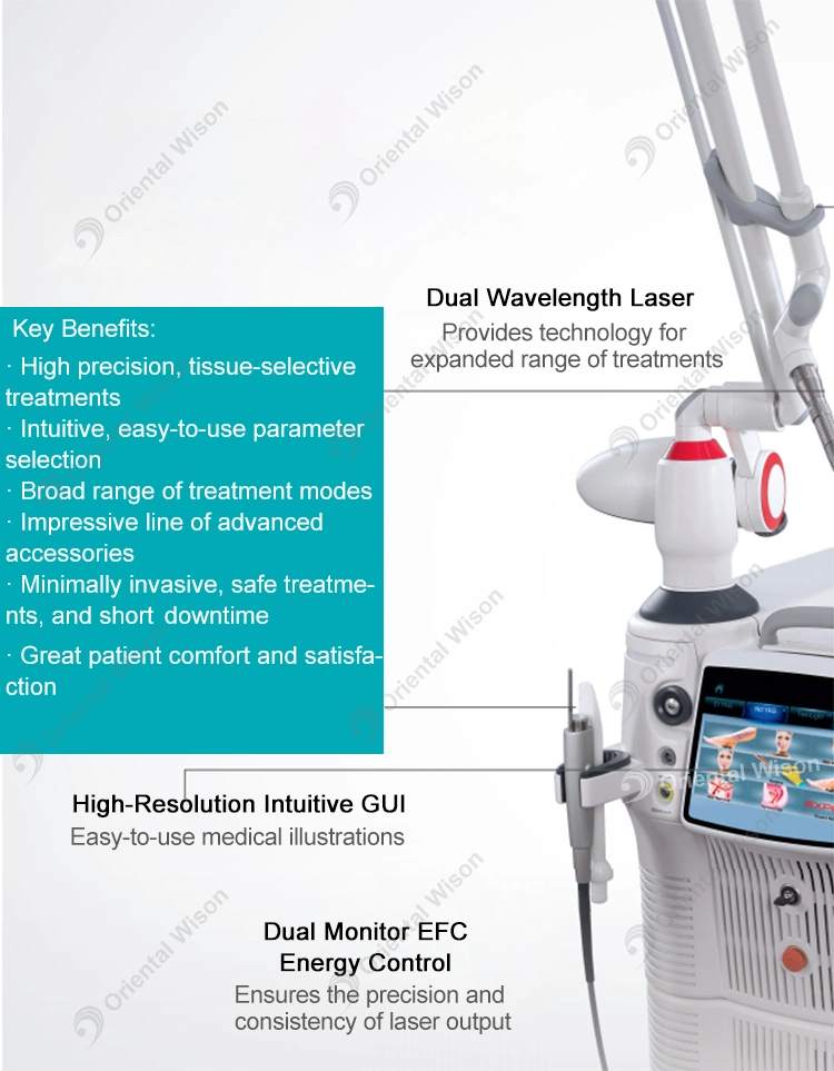 40W 2940+1064nm CO2 Fractional Laser Machine Skin Resurfacing Stretch Mark Removal Vaginal Tightening