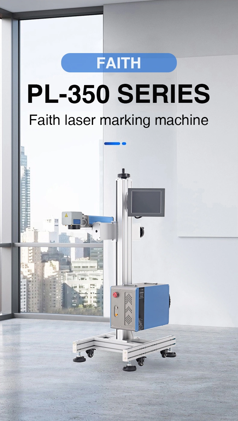 Faith 20W CO2 Flying Fiber Laser Marking Machine for Plastic/Metal/PCB/Bottle