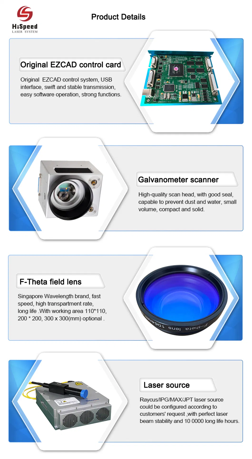 High Stable Performance CO2 Laser Marking Machine/Dynamic System CO2 Laser Equipment Hispeed