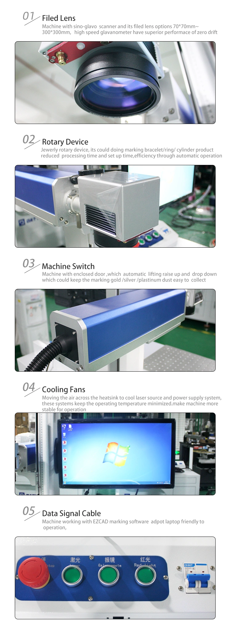 Good Marking Quality Date Codes 30W 50W Jpt Mopa Fiber Laser Marking Machine