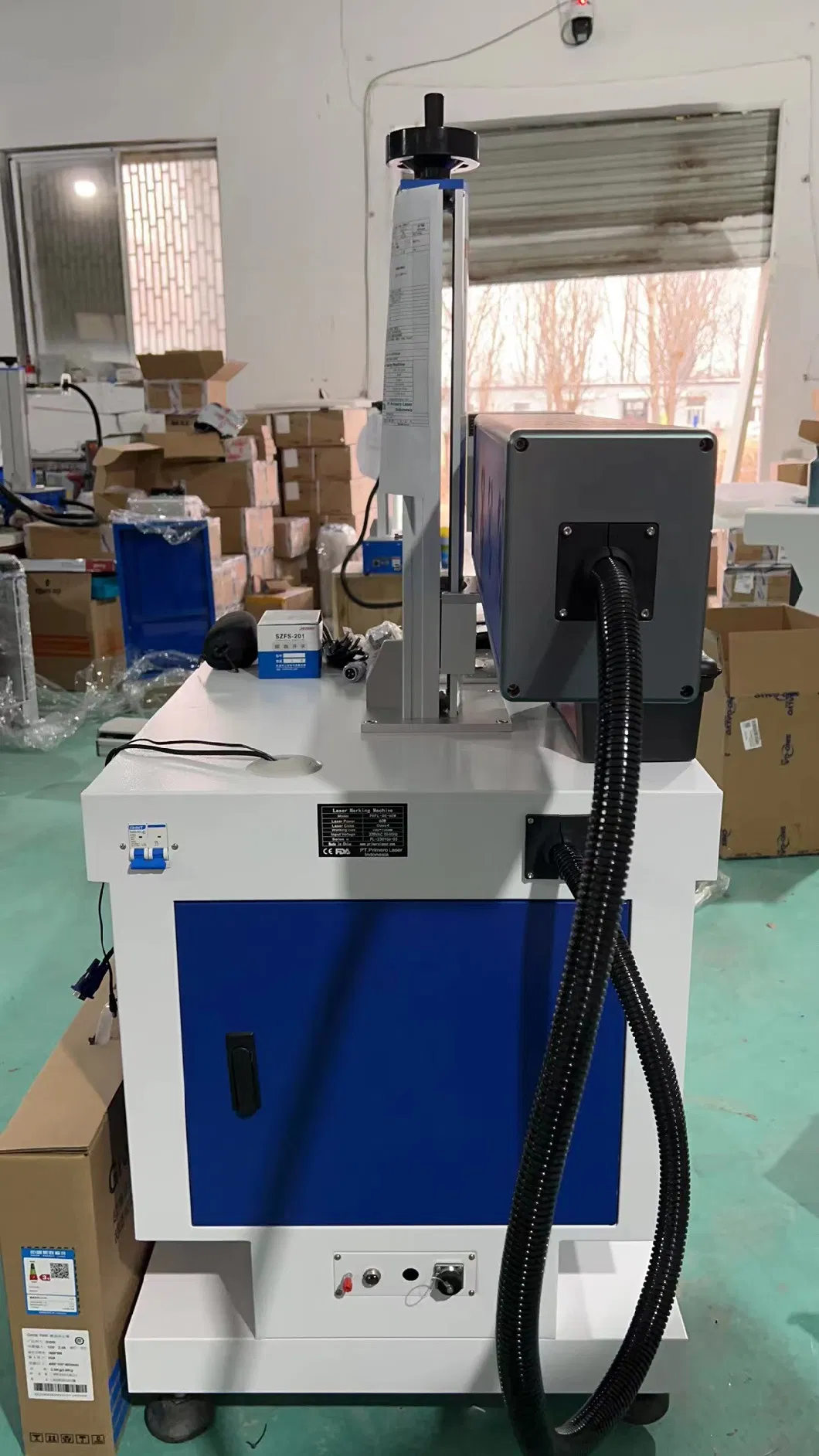 Handheld Portable Splitter 20W 30W 50W 60W 100W RF Metal Tube Galvo CO2 Laser Marking Machine for Wood Leather Clothes Plastic, CO2 Laser Marking Machine