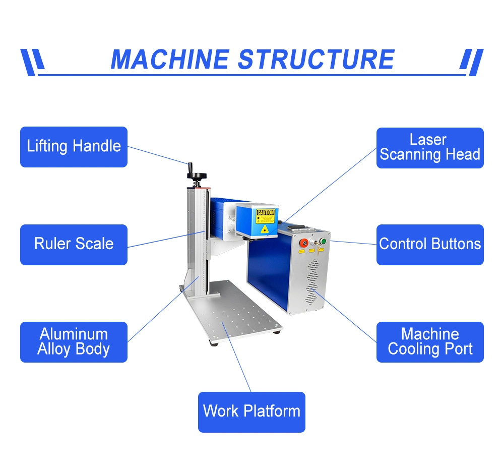 30W 60W Nonmetallic Materials Desktop Split CO2 Laser Marking Machine