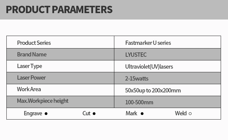 Metal and No-Metal Materials Engraving UV Laser Marking Machine 5W