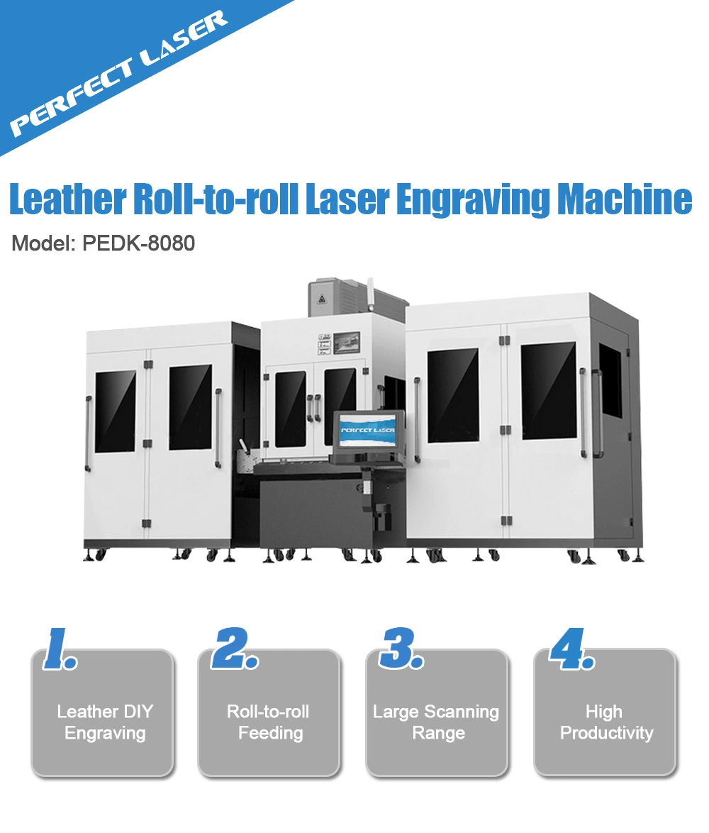 High Productivity Leather Roll-to-Roll CO2 Laser Engraving Machine