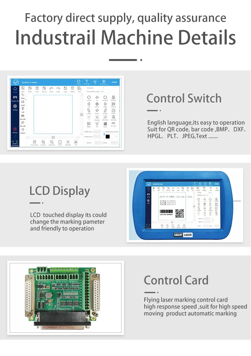 20W 30W 50W CO2 Flying Laser Marking Machine for Production Line