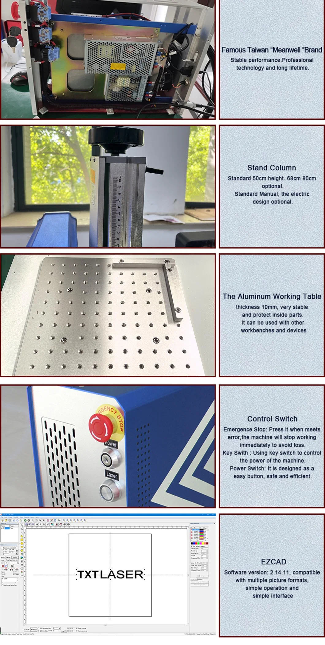 Quality Galvo CO2 Laser Engraver Marking Machine for Reed Bamboo Straws Conveyor Belt Logo Printing