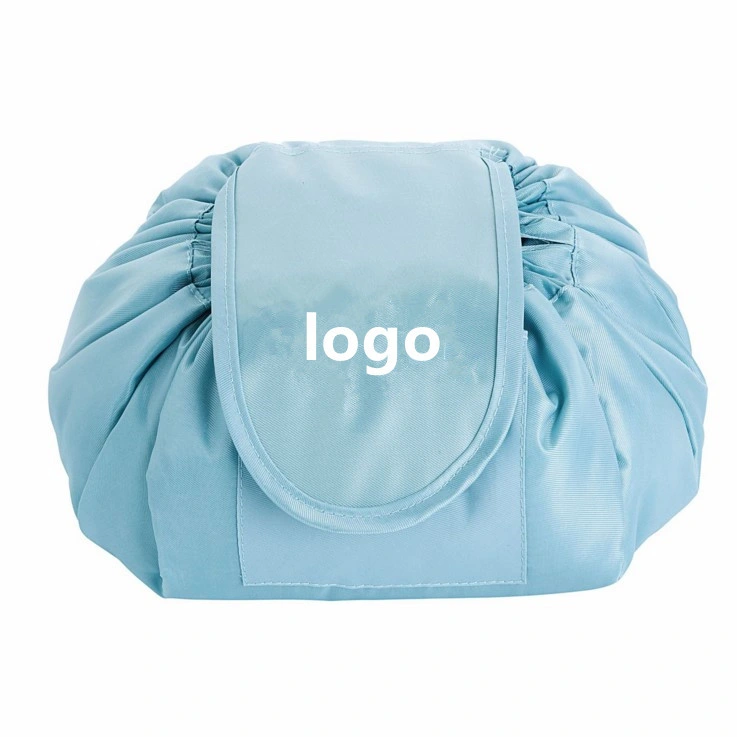 Lazy Drawstring Large Capacity Waterproof Portable Magic Custom Printing Logo Makeup Storage Cosmetic Bags or Pouches Organizer