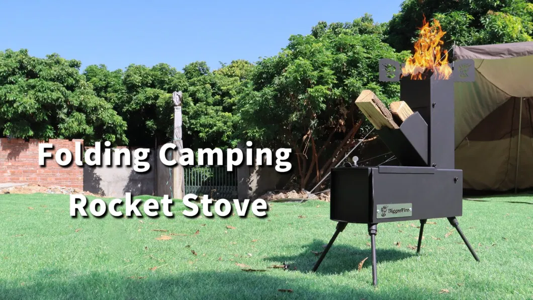 Outdoor Hiking Camping Portable Rocket Stove Multi Fuel Wood Burning Cooking Stove