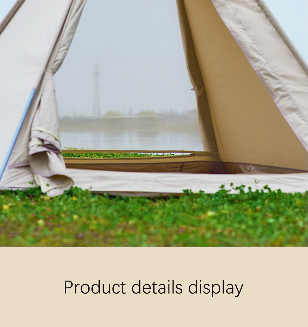 Outdoor Rainproof Camping Indian Cotton Pyramid Canopy Tent with Canopy for Tent 2-6 People