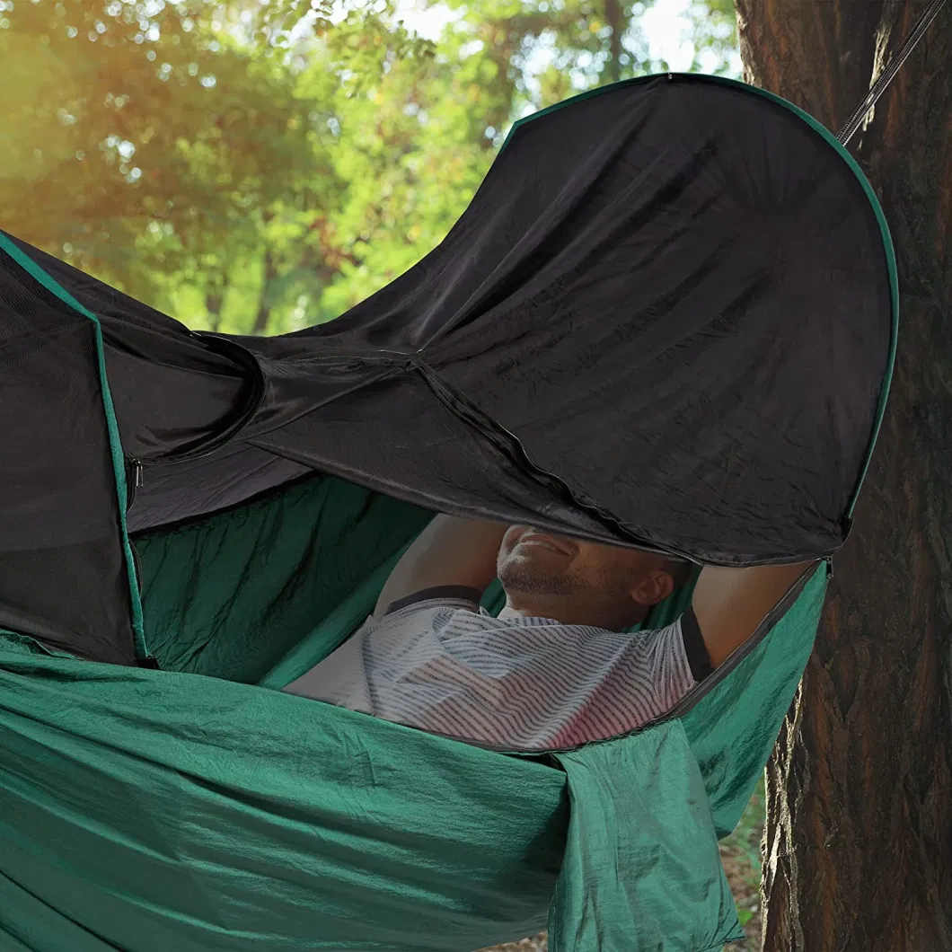 Woqi Camping Hammock with Mosquito Bug Net and Rainfly Cover