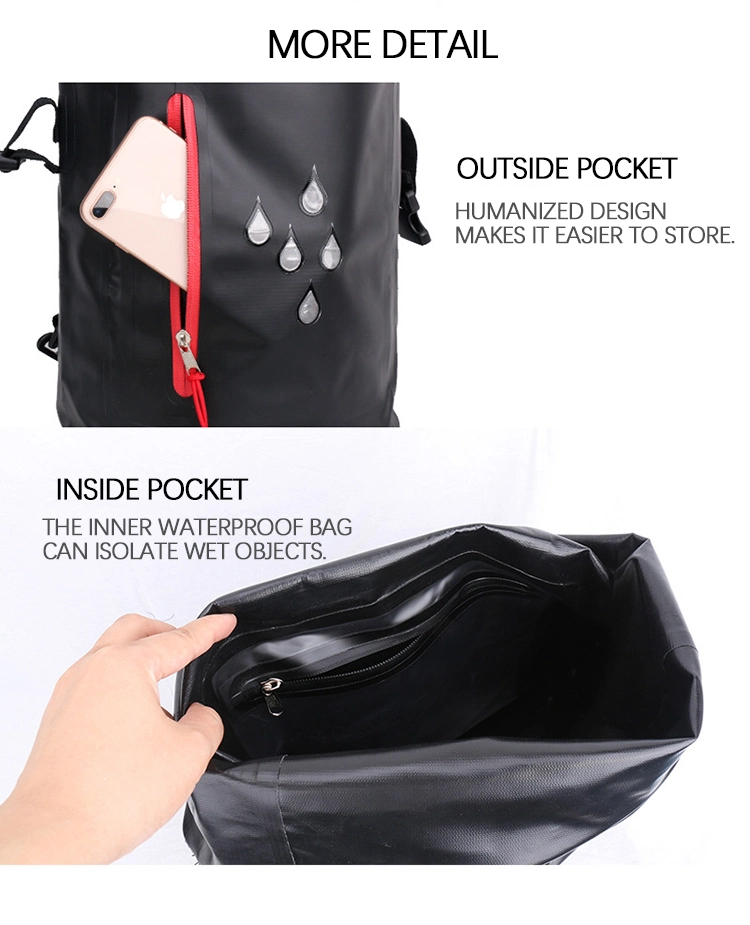 Waterproof Bag PVC Drifting Bag Outdoor Riding Waterproof Dry Storage Bag-Roll Top Drift Shoulders Backpack