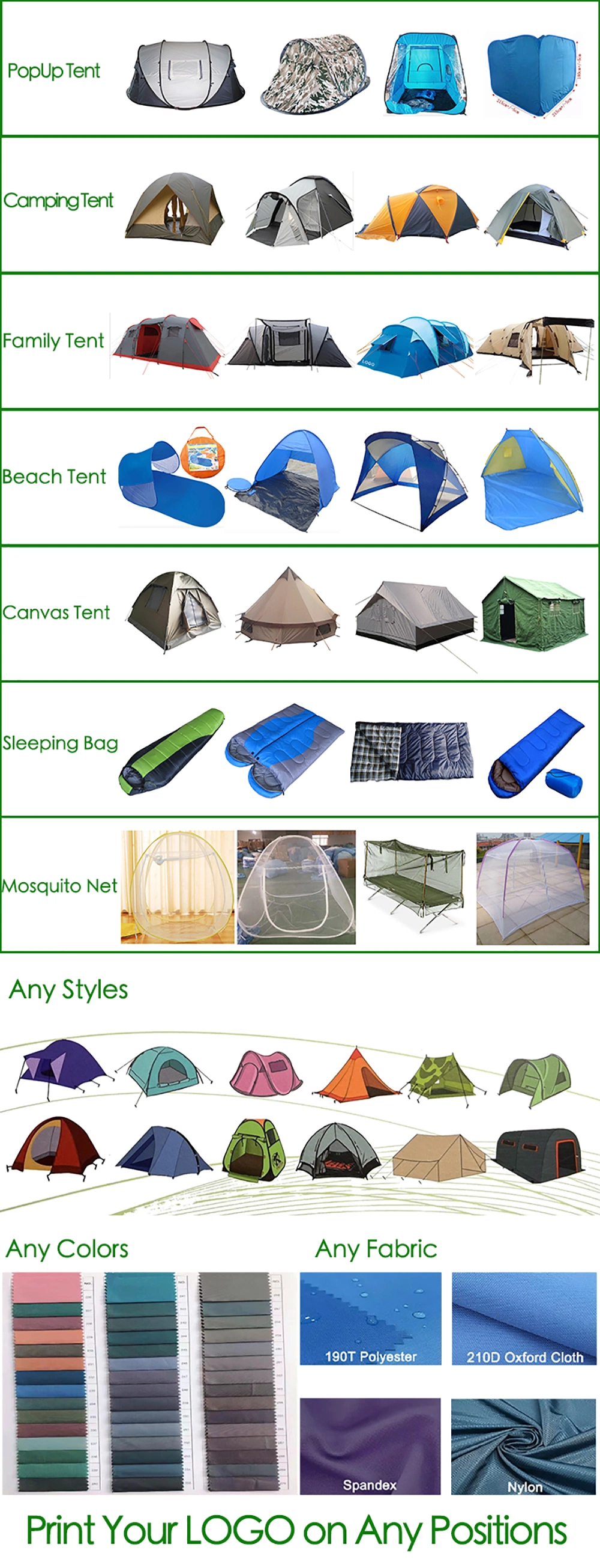 4 Persons Waterproof Outdoor Outdoor Luxury Family Camping Tent for Picnic