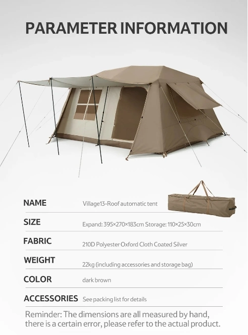 High Quality Oxford Cloth 5-8 Person Outdoor Camping Luxury Family Tent