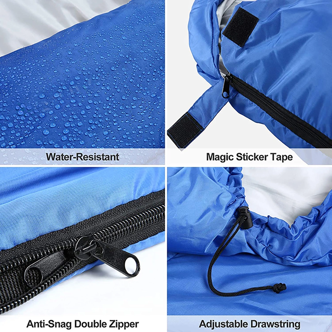 Outdoor Camping Adult Sleeping Bag Portable Ultra Light Waterproof Travel Hiking Sleeping Bag with Cap