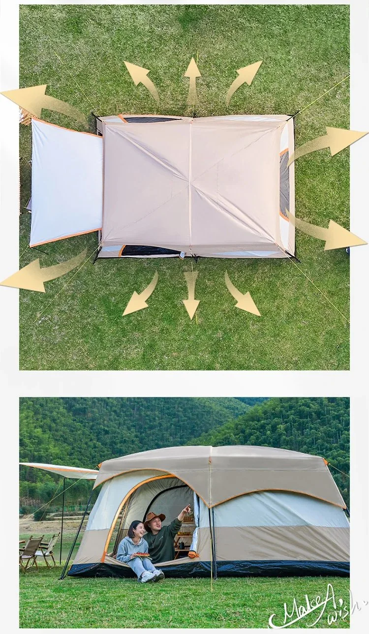 Two Room Large Outdoor Camping Tents 8-12 People Waterproof Outdoor Tent