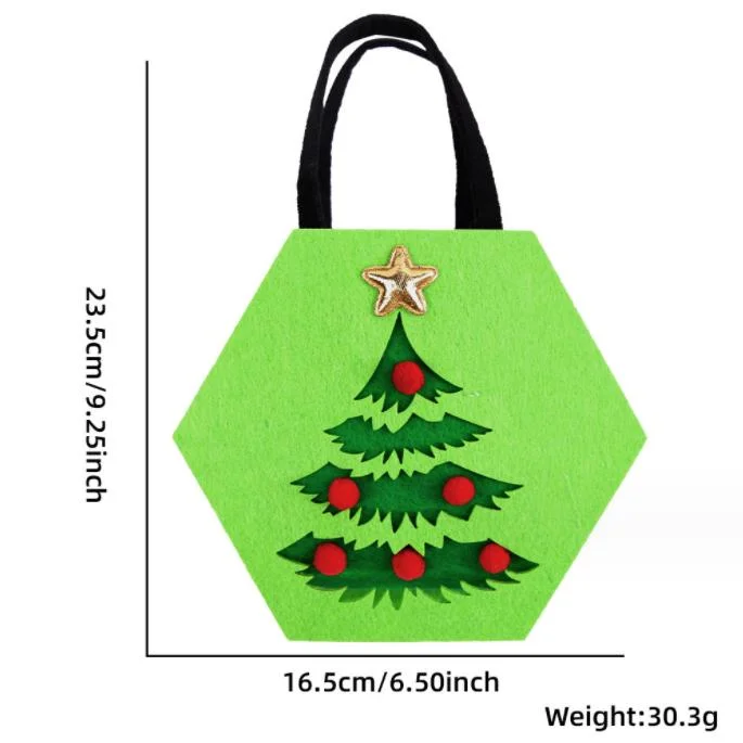 Christmas Tree Cartoon Christmas Children&prime;s Gifts Felt Tote Bag