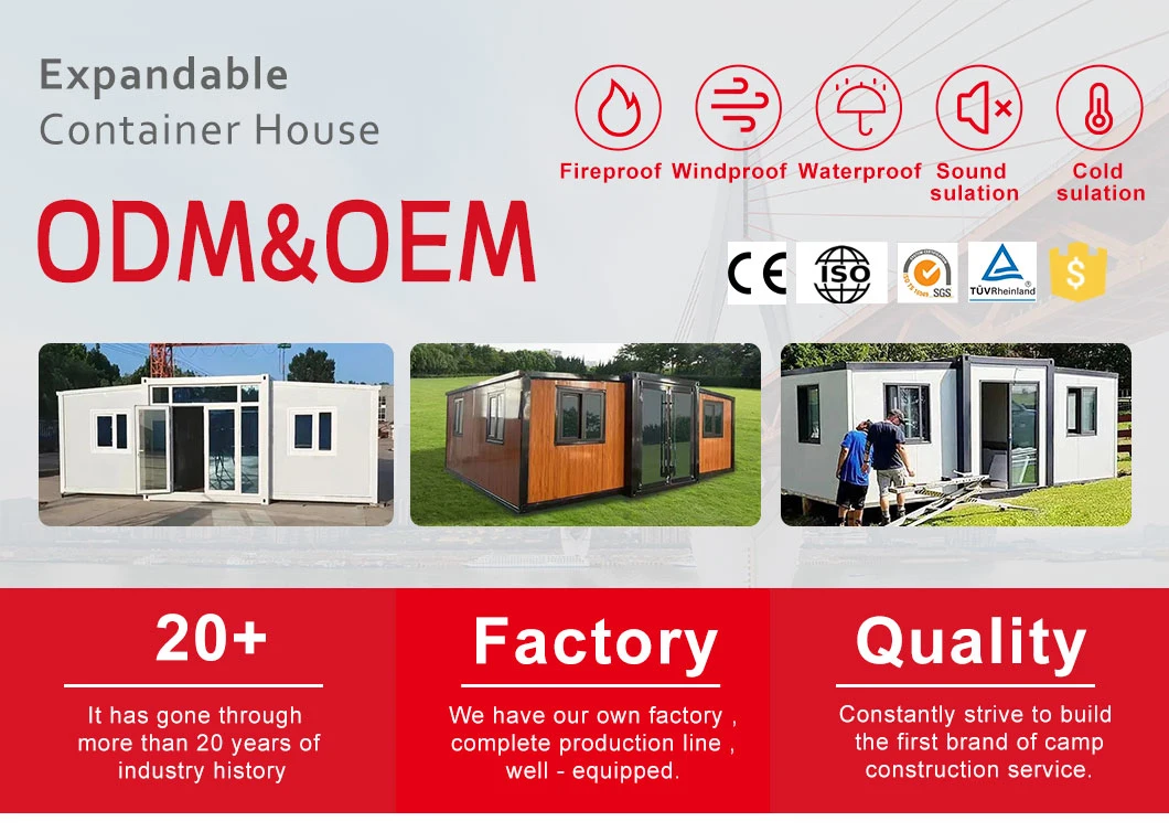 Customized Container Mobile Home Metal Structure Building Sandwich Plate Steel 20FT 40FT Foldable Convenience Store