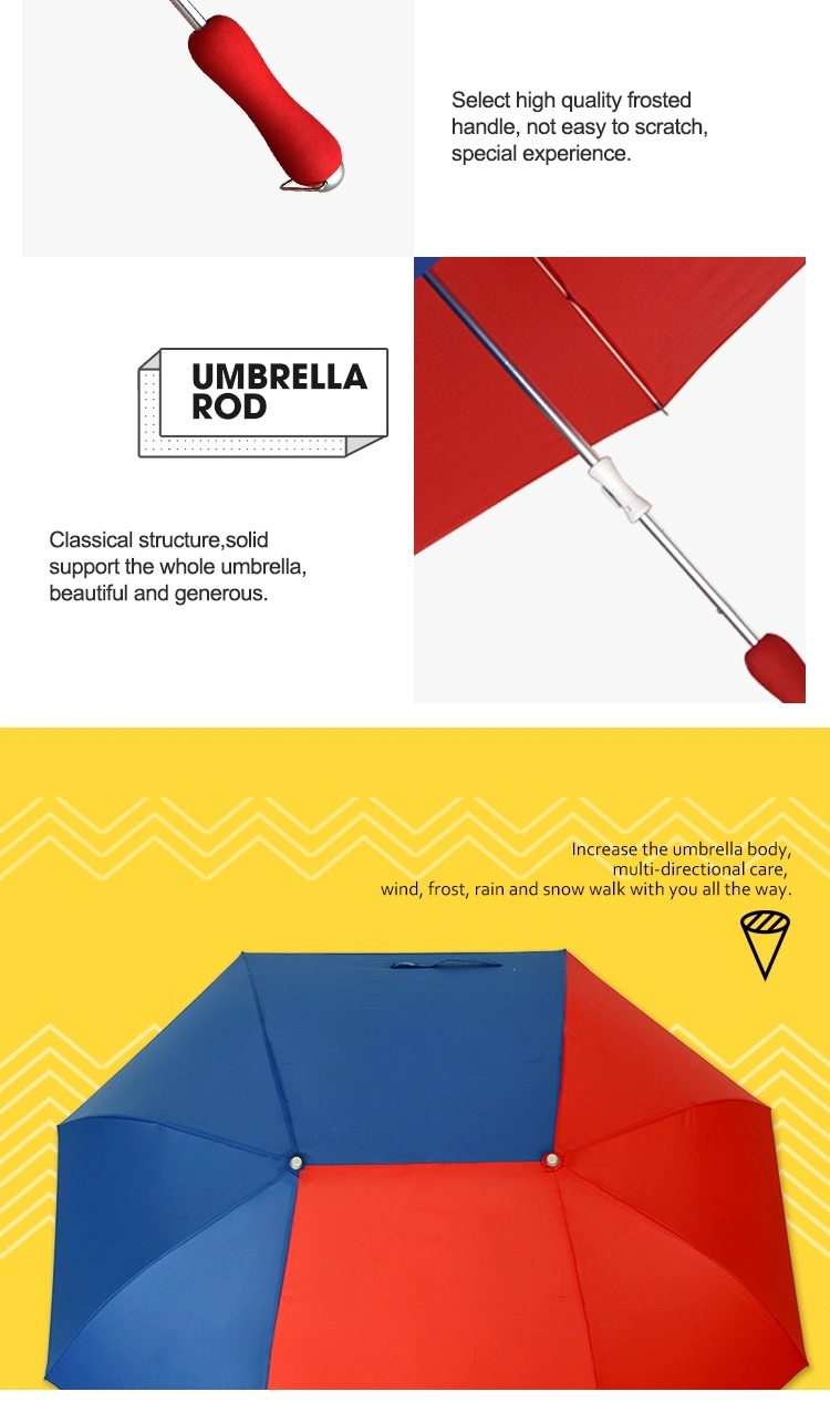 Custom Wholesale EVA Handle Plastic Top Manual Waterproof Straight Lover Umbrella for Camping