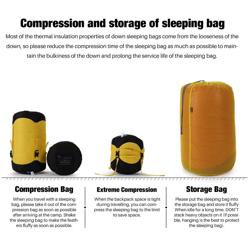 Goose Down Winter Sleeping Bag Warm Mummy Sleeping Bag Waterproof for Adults