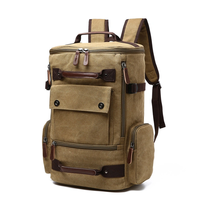 SA49 Vintage Hiking Travel Rucksack Backpacks Bag Duffel for Men OEM ODM Outdoor Durable Large Laptop Wholesale Backpack Canvas