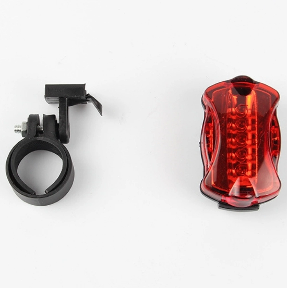 Mountain Bike Butterfly Tail Light 5 LED Warning Light Battery Bicycle Accessories