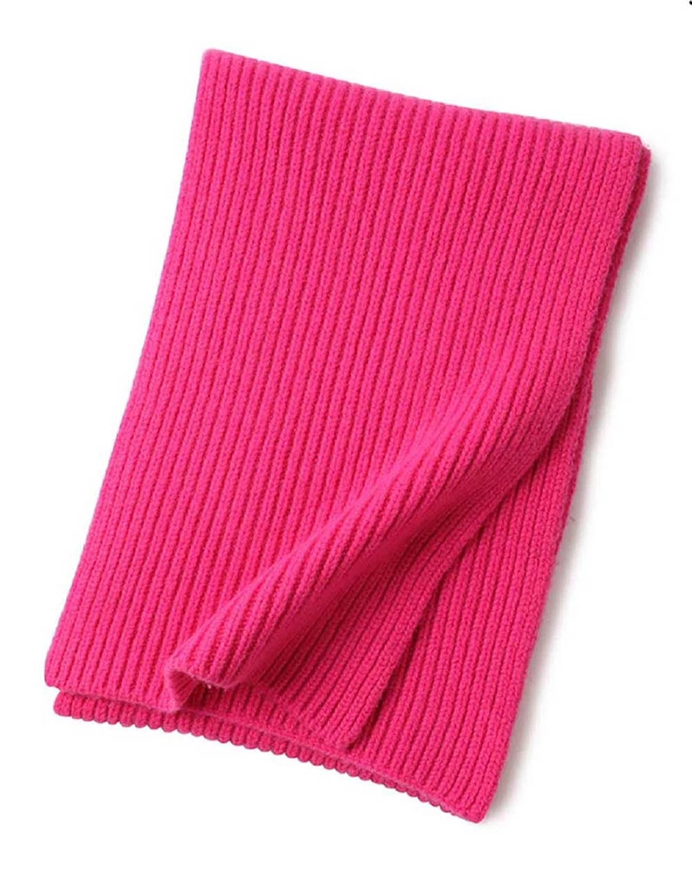 Factory Bright-Colored Winter Warm Knitted Wool Scarf for Men &amp; Women