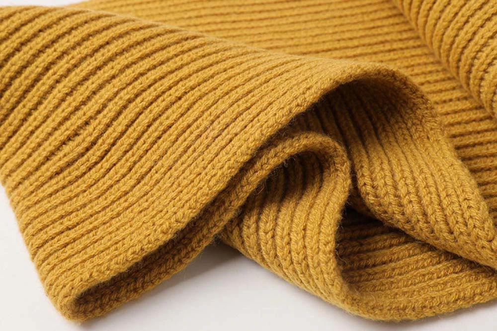 Factory Bright-Colored Winter Warm Knitted Wool Scarf for Men &amp; Women