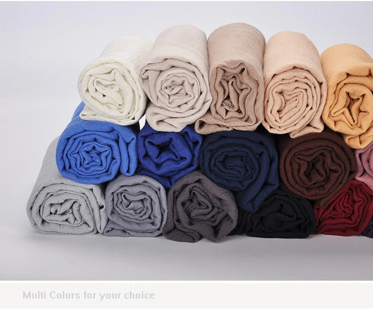 Wholesale Custom Cotton Plain Hijab Scarf Soft Muslim Scarves