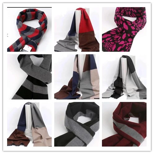 Classic Style Men&prime;s Silk/Viscose Woven Plaid Scarf