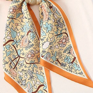 Digital Printing Floral Summer Fresh Color Women Lady Fashion Colorful Long Silk Scarf