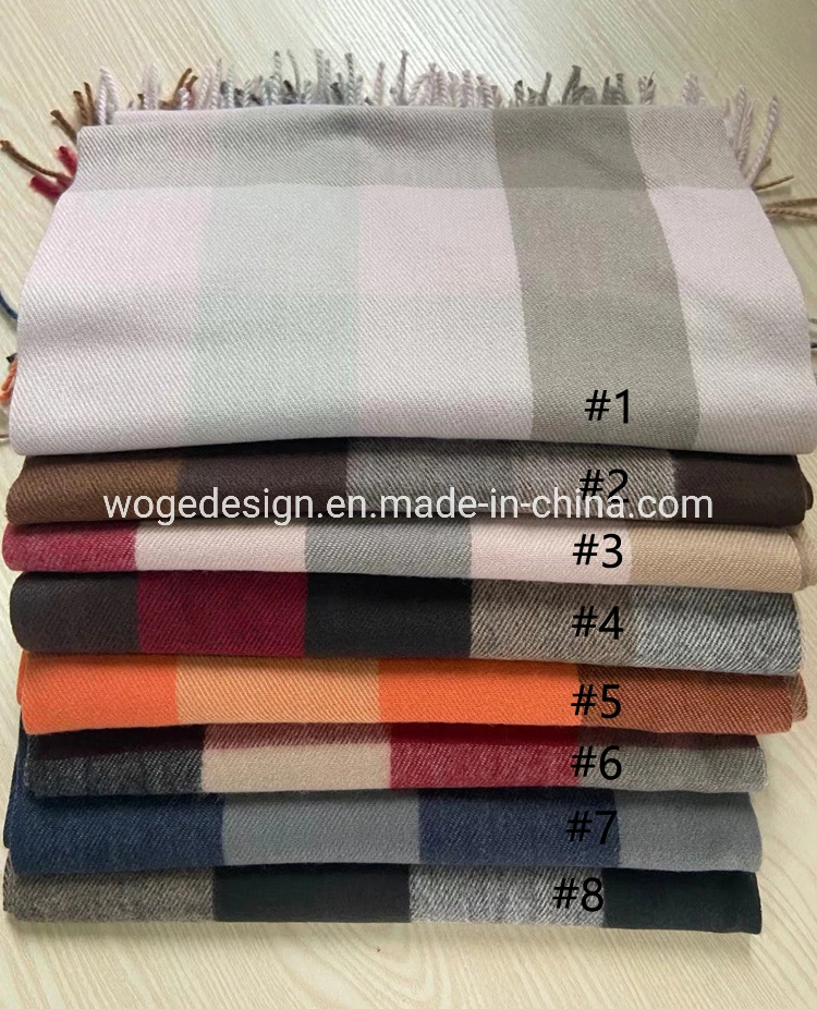 Fashion Classic Long Women Men Winter Scarf Tippet Cashmere Feeling Viscose Plaid Scarf Shawl