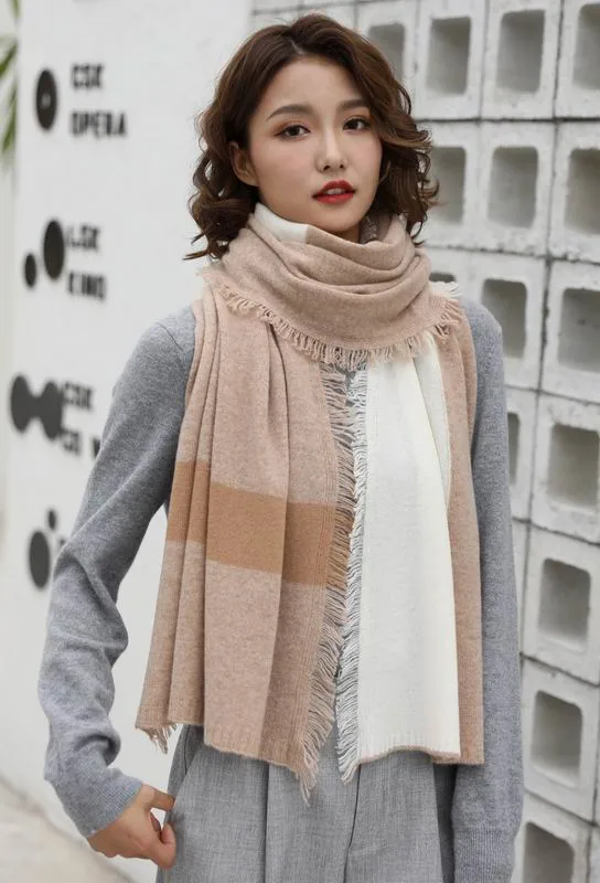 OEM Fashion Chunky Women 100% Merino Wool Scarf