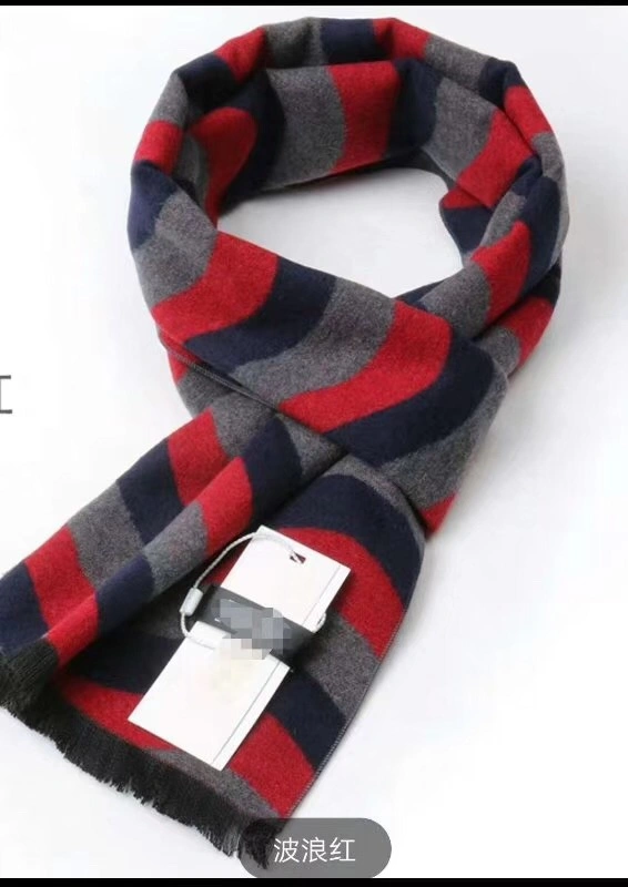 Classic Style Men&prime;s Silk/Viscose Woven Plaid Scarf