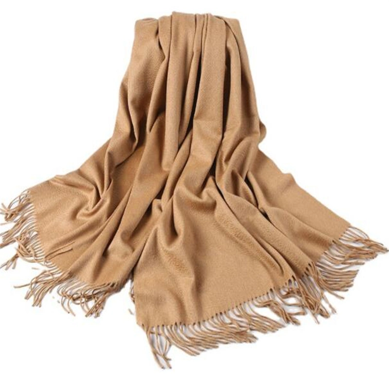 Custom Wool Cashmere Scarf Shawl Pashmina with Tassels Wrap