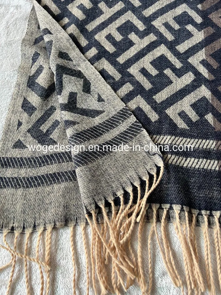 Woge Factory Bulk Buy High Quality Lightweight and Washable Cashmere Like Viscose Soft Warm Scarf Wrap