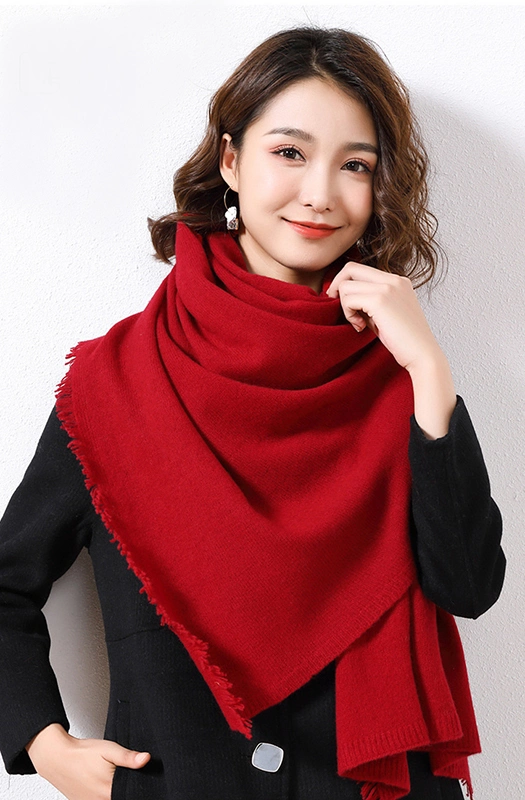 Wholesale Warm Ladies Natural Pure Wool Scarf