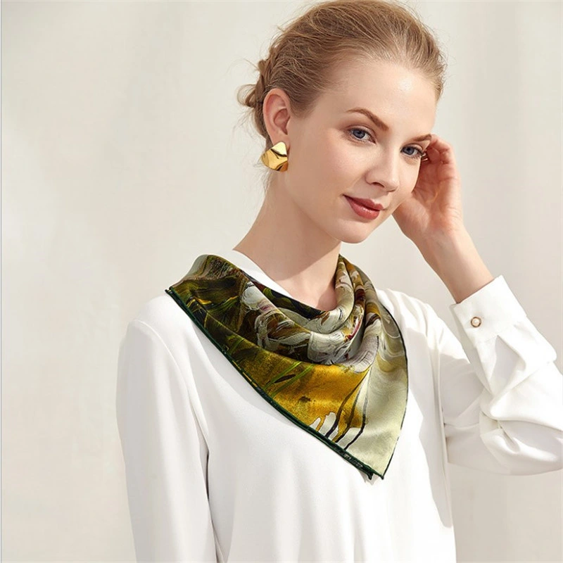 Digital Print 100% Mulberry Silk Womens&prime; Silk Scarf