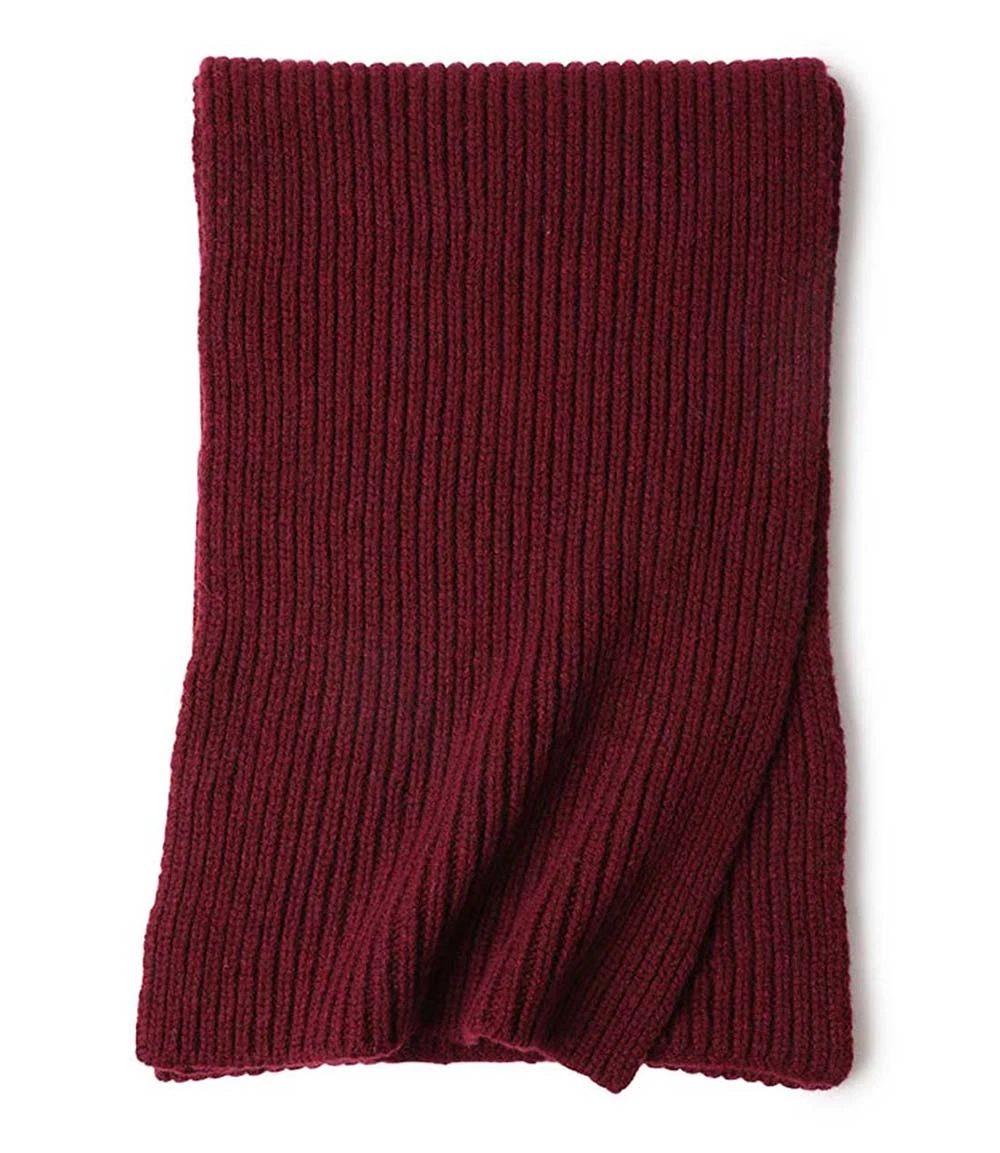 Factory Bright-Colored Winter Warm Knitted Wool Scarf for Men &amp; Women